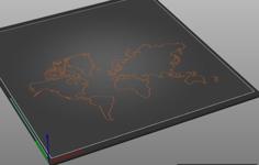 Tactile Image: World Political Map 3D Printer Model