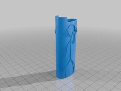 BIC Lighter Case Stick Figure 3D Printer Model