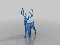 Deer Voronoi 3D Printer Model