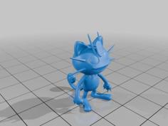 Pokemon Meowth #52 – Optimized For 3D Printing 3D Printer Model