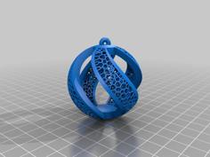 Lattice Christmas Ornament – 4 Spiral 3D Printer Model