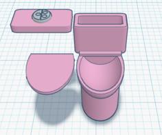 Dollhouse Toilet 3D Printer Model