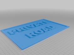 Private Road Sign 3D Printer Model