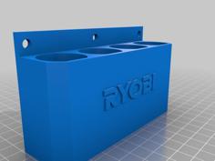 Wall Mount Ryobi 4v Battery Holder 3D Printer Model