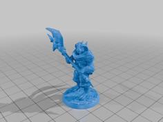 Dragonborn Barbarian Knight 3D Printer Model