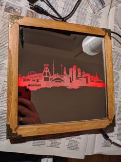 Laser Cut Mirrorframe For Backlit Laser-Edged LED Mirros