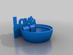 Love Bowl Candle Holder 3D Printer Model