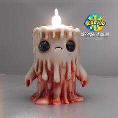 Cute Melted Candle Holder – SEREV3d 3D Printer Model