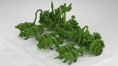 Warmaster Goblin Wolf Chariots 3D Printer Model