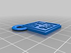 DK Motorcycle License Plate Keyring 3D Printer Model