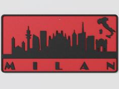 Wall Plate Skyline – Milan 3D Printer Model