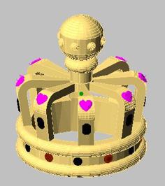 Kings Crown With Gemstones 3D Printer Model