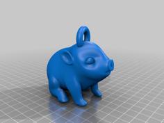 Cochon Porte-clé 3D Printer Model