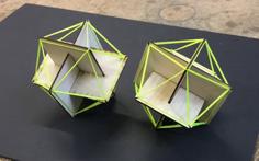 Laser Cut Icosahedron With String