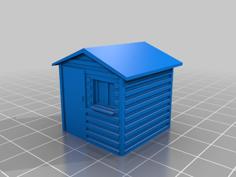 Small Garden Shed OO Scale 3D Printer Model