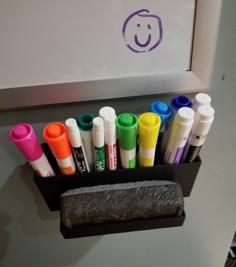 Dry Erase Marker Holder – Magnetic 3D Printer Model