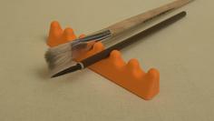 Smooth Paint Brush Rest 3D Printer Model