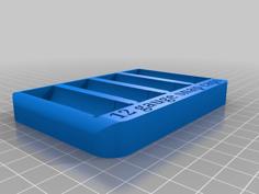 12 Gauge Snap Cap Holder 3D Printer Model