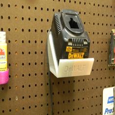 Dewalt Battery Holder For Pegboard 3D Printer Model