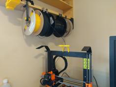 Shelf-mount Hanging Spool Holder 3D Printer Model