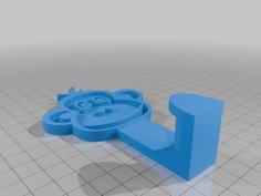 Mouse Shaped Wall Hanger 3D Printer Model