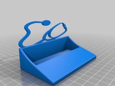 Stethoscope Card Holder 3D Printer Model