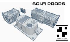 SCI-FI Structures 28mm 3D Printer Model