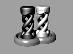 Spiral Salt & Pepper Shaker 3D Printer Model