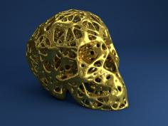 Skull Voronoi Style 3D Printer Model