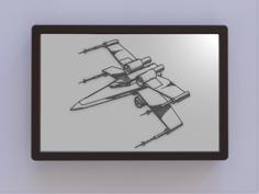 Star Wars X-wing Patent Art 3D Printer Model