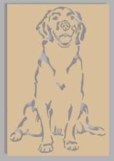 Golden Retriever Stencil 3D Printer Model