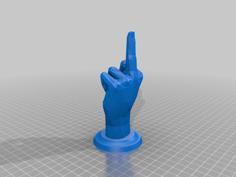 Middle Finger Low Polygon (REMIX) 3D Printer Model