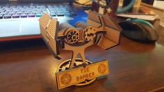 Laser Cut Mini Star Wars Tie Bomber With Stand