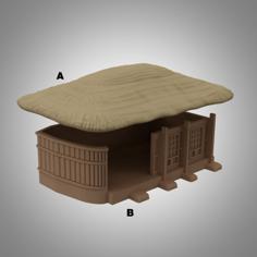 Thatched-roof House Multipurpose Ornaments 3D Printer Model