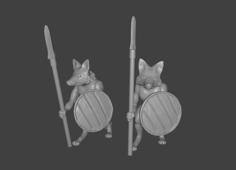 Foxmen: Foxman Warrior Miniatures 3D Printer Model