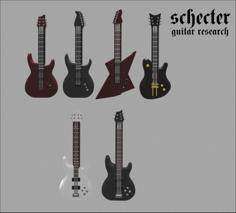 LEGO Schecter Guitars 3D Printer Model