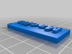 Keychain Notreal Names 3D Printer Model