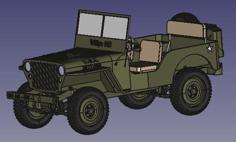 JEEP WILLYS USA MILITARY COMPLETE 3D Printer Model