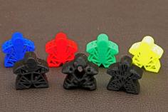 Meeples For Alternate Carcassonne Board Game Zombies 3D Printer Model