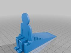 Sitting Stickman Door Stoper 3D Printer Model