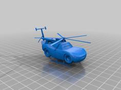 Helicopter Mcqueen Car 3D Printer Model