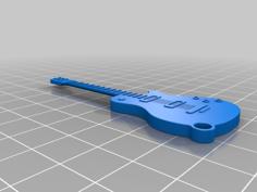 Guitar Keychain 3D Printer Model