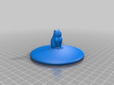 Cat Lid For Celtic Knot Storage Cylinder 3D Printer Model