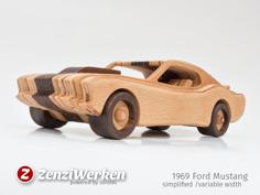 Laser Cut 1969 Mustang Simplified (variable Width) Cnc/laser