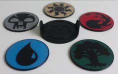 Multicolor Magic Coasters (With Holder) 3D Printer Model