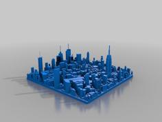 1km Squared Model Of New York City Block With Empire State Building 3D Printer Model