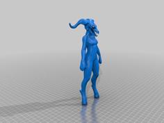 Female Demon 3D Printer Model