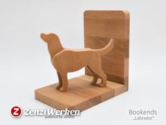 Laser Cut Bookends Labrador (cnc)