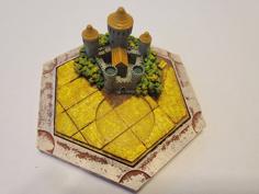 Grain Tile For Settlers Of Catan, Castle 3D Printer Model