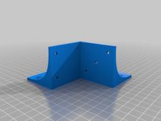 Square Leg Support, Customizable, E.g., For Ikea Lack 3D Printer Model